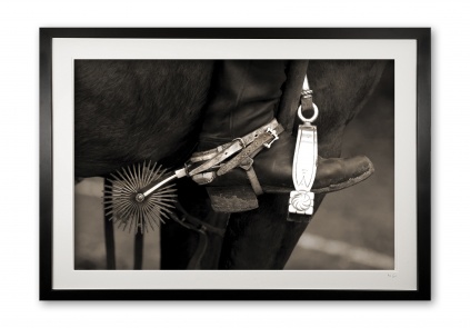 029__c__argentine_tack_detail_in_sepia_-_spur_framed